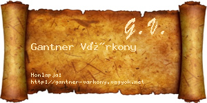Gantner Várkony névjegykártya
